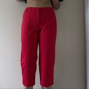 Red Capri pants
